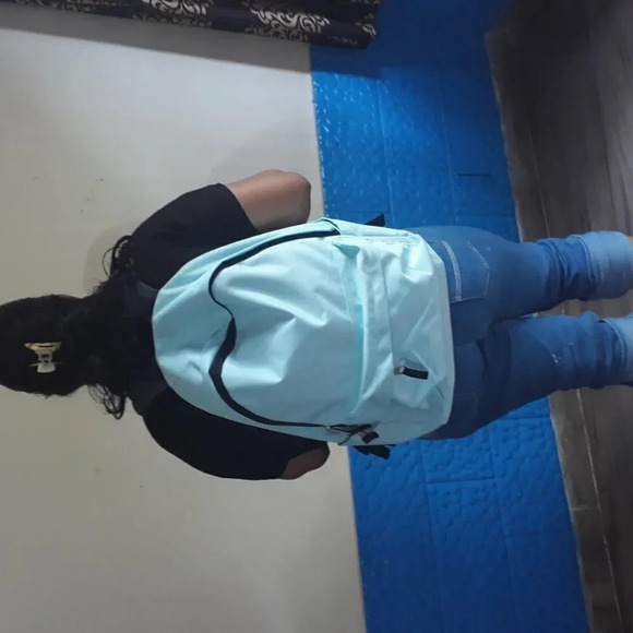 Amazon Basics Classic  School Backpack - Aqua - Picture 6 of 6